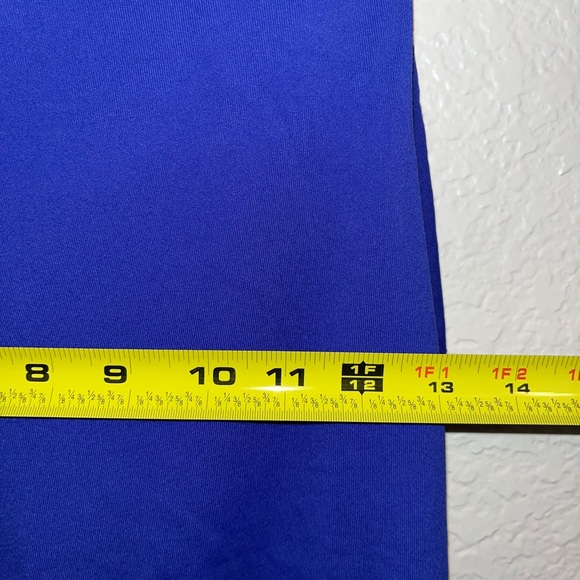 Blue, ruffled, one shoulder mini dress - Picture 2 of 5